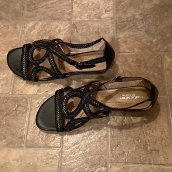 Naturalizer N5 Comfort Black Sandals Ladies Size 8.5 W  New - Picture 3 of 9